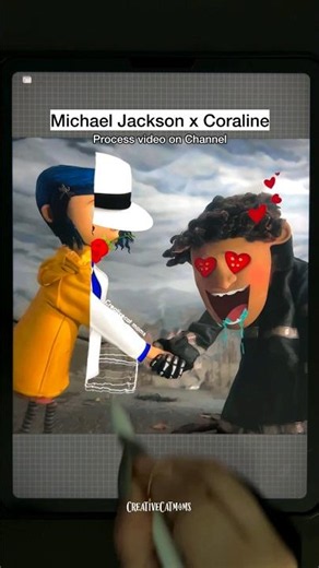 Michael Jackson in Coraline reveal!🤫 #shorts #art #michaeljackson