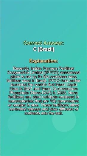 Where is the Indian Farmers Fertilizer Cooperative Limited (IFFCO) set | General Knowledge Quiz