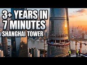 From ZERO to 632m: Shanghai Tower Built in 7 MINUTES | AI Time-Lapse