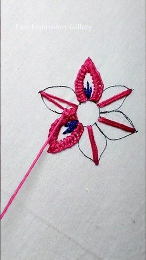 EASY Buttonhole Stitch Flower Embroidery for Beginners | New Hand Embroidery Trick & Loop Stitch