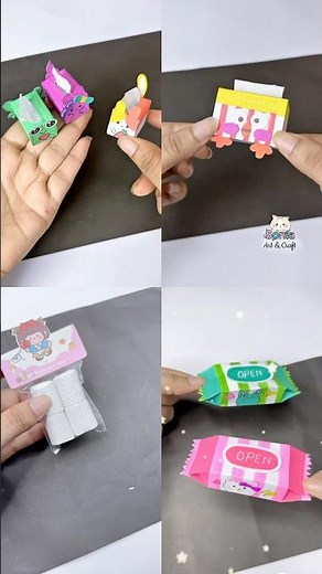 4 types of mini tissue craft #diy #shorts #art #craft #artandcraft #papercraft #love