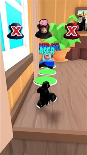 Monkey 999IQ vs TEAM ESCAPE #roblox #shorts