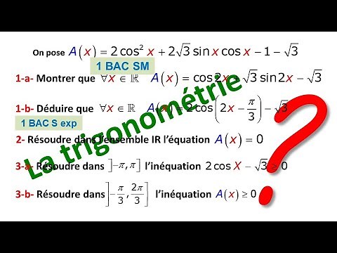 EXERCICE sur LA TRIGONOMETRIE niveau 1 BAC SM et S exp