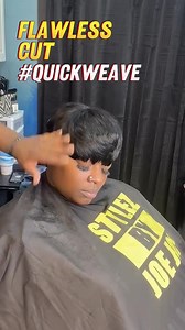 Nothing like a good CUT ✂️ #pixiecut #pixiecuttutorial #pixiecutweave #quickweavetutorial #quickweave #weavestyles #weavestylist #pixiehaircut #27piece | Bossed Out Beauty BLVD LLC