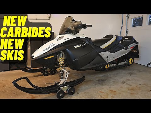 Installing New Skis and Carbides on my Ski-Doo Snowmobile