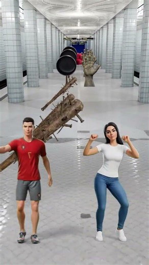 Kiss or Save Run Ronaldo vs Georgina Funny Challenge! ‪#shorts #cristiano‬