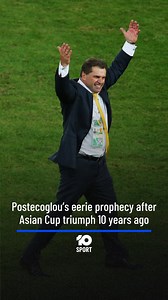 “Hopefully from now on, us Aussies can take on the world with it” More than 10 years ago Ange Postecoglou, after winning the Asian Cup with the Socceroos, outlined his hopes for the Australian game. He’s now hours away from potentially delivering on his prophecy, as his Spurs prepare to take on Manchester United in the Europa League final. Postecoglou is tasked with delivering Tottenham their first trophy since 2008. Can Spurs do it? @10footballau | 10 Sport