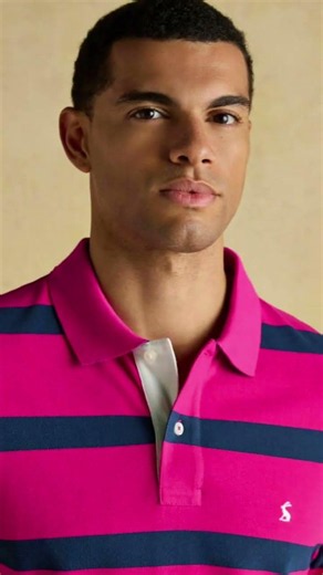 ✨ Premium Pink Stripe Polo Shirt | Smart & Comfortable Look