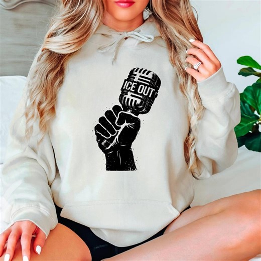 Ice Out 2026 Hoodie: Grammy Awards, Raised Fist Graphic - Etsy
