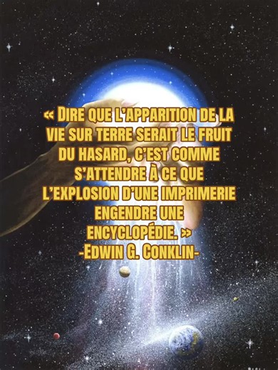 Citation d’Edwin G. Conklin sur la vie et le hasard