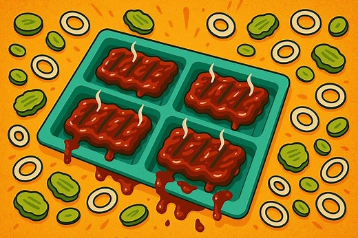 The DIY Mcrib! Make Your Own BBQ Patties With Our Silicone Rib Patty Form - Etsy