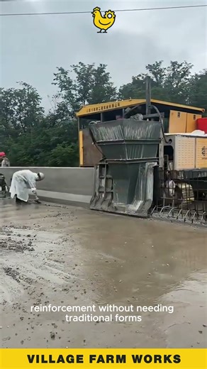 Forget Bricks, This Slipform Paver 🧱 Builds Walls Instantly #ConcreteWork