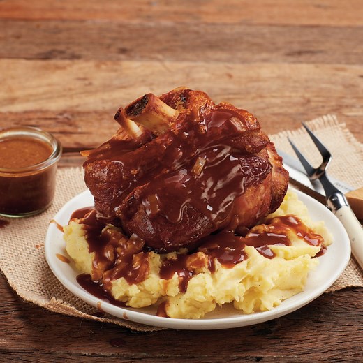 German Pork Knuckle with Bier Gravy