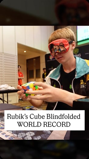 11.67 Rubik’s Cube Blindfolded World Record Single!! Thanks to my sponsors @rubiks_official & @thecubicleofficial | Swift Cubing - Charlie Eggins Speedcuber