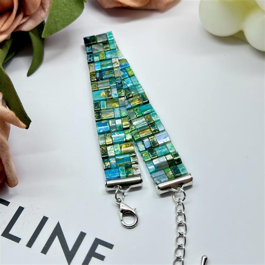 Handmade Tila Bead Bracelet, Picasso Style, Vintage Design - Etsy UK