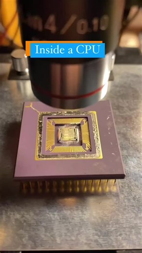 😯Wowmazing macro view inside a CPU! Video by @albin.jd. Share with your friends and tag them! #curiousmind #teardown #computercpu #lookinside #engineering #technology #whatsinside #cpu #integratedcircuit #computerrepair