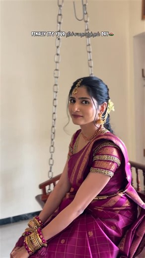 Bride Sarees on Instagram: "Gorgeous bride✨💜✨ Follow @bride_sarees for latest bridal sarees collections Mua @dhanuu_makeoverartistry Inframe @niyanthri.rajesh #indianbrides#bridalmakeup#bridesaree#bridalblouses#sarees"