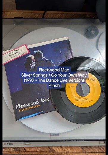 Fleetwood Mac - Silver Sprongs / Go Your Own Way (1997) 7-inch Originally released a B-Side to the 1977 album, Rumoirs, Silver Springs is a powerful song about the feelings after a breakup. This version is from the concert film, The Damce released in 1997. The way Stevie and Lindsey look at each throughout that performance is straight 🔥. #fleetwoodmac #silversprings #vinyltok #recordcollection #vinyl45 @Fleetwood Mac