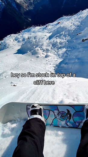 well this was terrifying! #frenchalps #snowboarding #chamonix