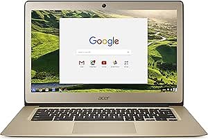 acer Chromebook 14, Aluminum, 14-inch Full HD, Intel Celeron N3160, 4GB LPDDR3, 32GB, Chrome, Gold, CB3-431-C0AK