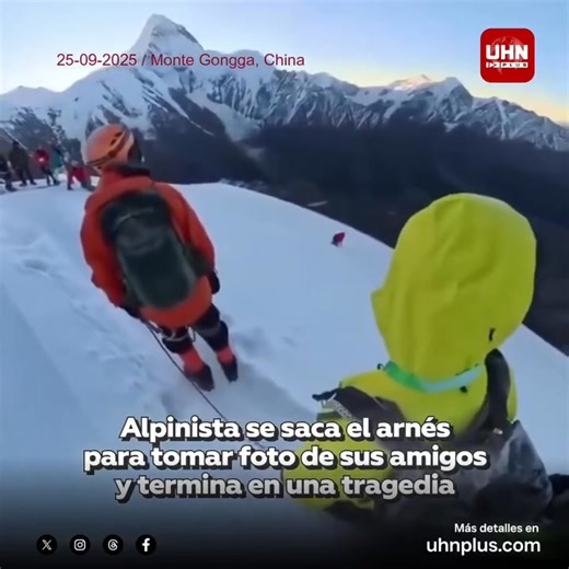 🛑#China: Tragedia en el Monte Nama, Sichuan, Gongga, China: Un alpinista de 32 años murió tras quitarse el arnés de seguridad para tomar una selfie a 5.500 metros de altura. Según reportes, el hombre cayó unos 200 metros y su cuerpo fue encontrado a una altitud de 5.300 metros. | Lina Cuba