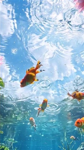 Fantasy rain ambience inspired by peaceful Japanese nights. #dreamlantern #rain #goldfish