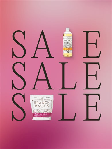 Our biggest sale of the year is here! ✨ Shop Branchbasics.com for up to 25% off sitewide!