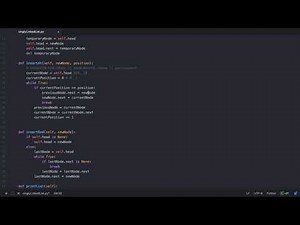 Singly Linked List in Python (Part 6/10) - Python implementation of node insertion between two nodes