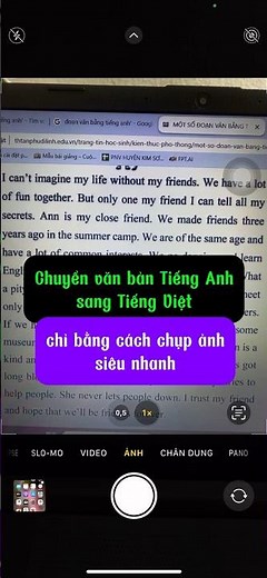 Chuyển văn bản Tiếng Anh sang Tiếng Việt chỉ bằng cách chụp ảnh trên iPhone cực đỉnh.
