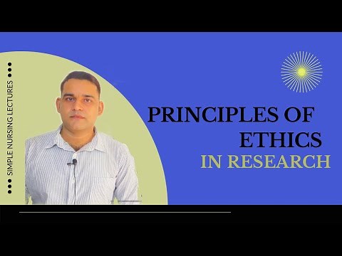 Ethical principles / principles of ethics in research