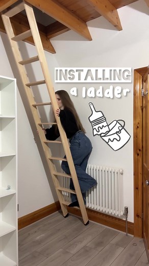 Art Room Loft Ladder Installation | Home Decor Vlog