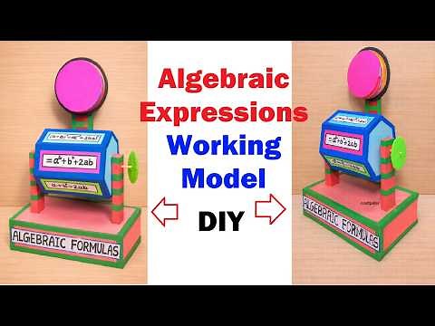algebraic expressions working model project - maths tlm - maths project - diy | craftpiller