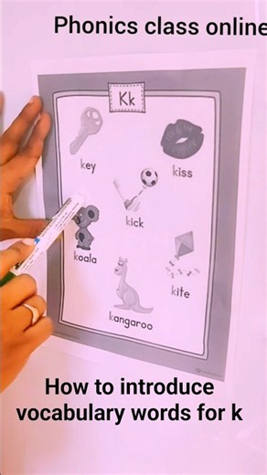 vocabulary Words for K | Learn Letter K Sound with Key, Kite, Koala & Kangaroo | Online Phonics
