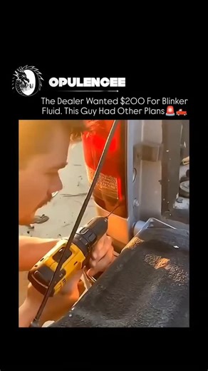 opulencee on Instagram: "The viral “blinker fluid fix” is really about a common problem: water trapped inside taillights. Despite the joke, blinker fluid doesn’t exist. Moisture builds up because taillights are vented for pressure changes, and when seals wear out or crack, rain and humidity sneak in, creating condensation or visible water inside the housing. Drilling a small hole can seem like a clever shortcut. It allows trapped water to drain and improves airflow, which temporarily clears the