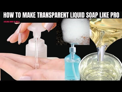 How to make transparent liquid soap using only 4 ingredients | Dishwash liquid | DIY