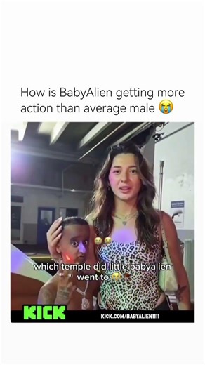 Only one beautiful woman going with Baby Alien