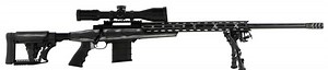 Howa HCRA73107USG American Flag  Chassis  308 Win 24' Heavy Barrel 10 1 American Flag Grayscale Cerakote Black 6 Position Luth-AR MBA-4 w/Aluminum Chassis Stock Black Polymer Grip