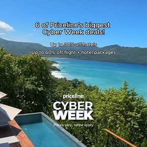 Priceline’s Cyber Week deals are live—save big on hotels, flights, rental cars, and more! | priceline
