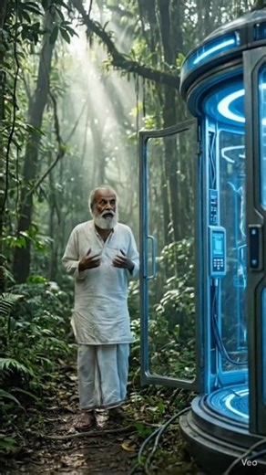 Old Man Finds a Time Machine in Jungle 😲 | What Happens Next? #oldmansjourney #shorts