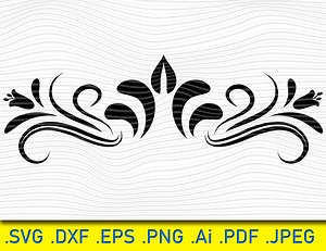 Floral Swirls Clipart: Decorative Frame SVG, PNG, EPS (digital Download) - Etsy