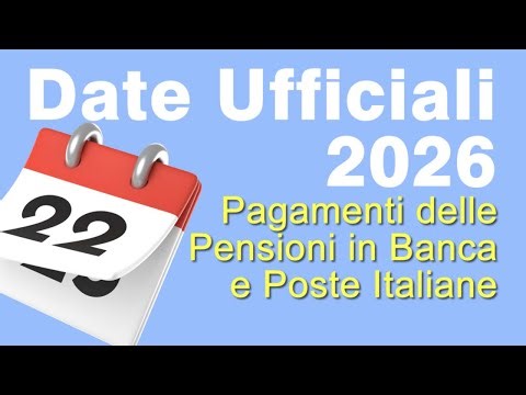 📅 CALENDARIO UFFICIALE INPS: tutte le date di pagamento delle Pensioni 2026 🧾💶