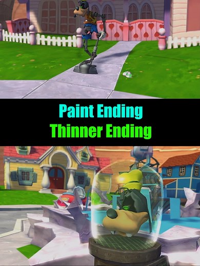 Epic Mickey Paint and Thinner Endings