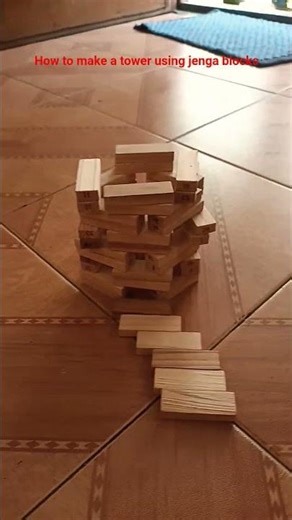 How to make a tower using jenga blocks