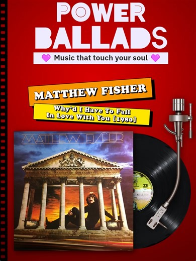 MATTHEW FISHER ‘Why'D I Have To Fall In Love With You’ (1980) ...💖 Νο1 στο airplay των ραδιοφωνικών σταθμών στα τέλη της δεκαετίας του '80 στη Μακεδονία (την μία και μοναδική για να μην ξεχνιόμαστε). Το κοινό της Αθήνας το ανακάλυψε πολύ αργότερα στα μέσα της δεκαετίας του '90. Το συγκεκριμένο βινύλιο το έχω σε 2 κόπιες...για παν ενδεχόμενο! 🎶 Το τραγούδι