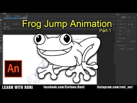 Frog Jump Animation using Animate CC -Part 1 #2dAnimation #FrogJump #AnimateCC #AnimationTutorials