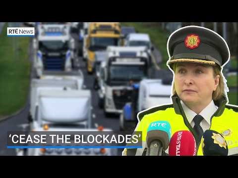 End fuel blockades or face ‘full rigours of the law’, protesters warned | RTÉ News