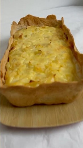 Homemade creamy corn tart