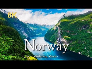 [4K/8K] Northern Europe and Norway | Relaxing piano music and beautiful natural scenery