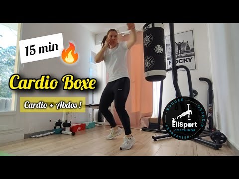 15 min de Cardio Boxe intense + Abdos I Brûle calories à la maison