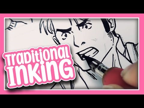🖋️Traditional Comic Inking with a Nib ✨ Relaxed Inking Process & Art for Fun